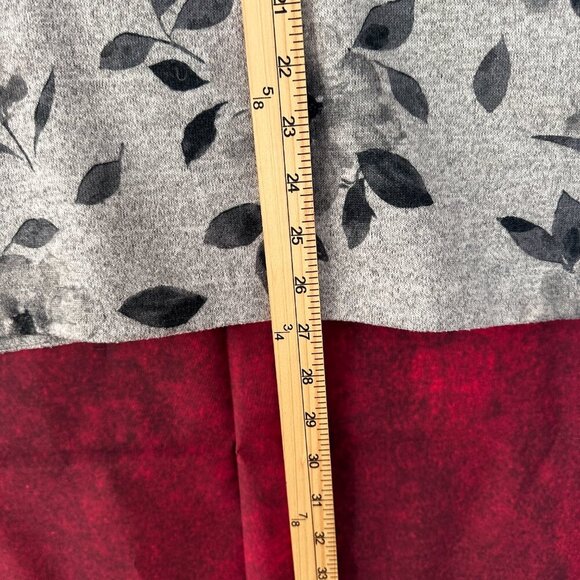 CROFT & BARROW WOMEN'S GRAYFLORAL COWL NECK PULLOVE SWEATER, MEDIUM, 3/4 SLEEVE - Picture 9 of 9